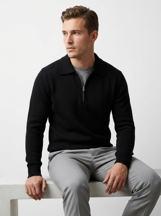 The Prestige Half-Zip Sweater