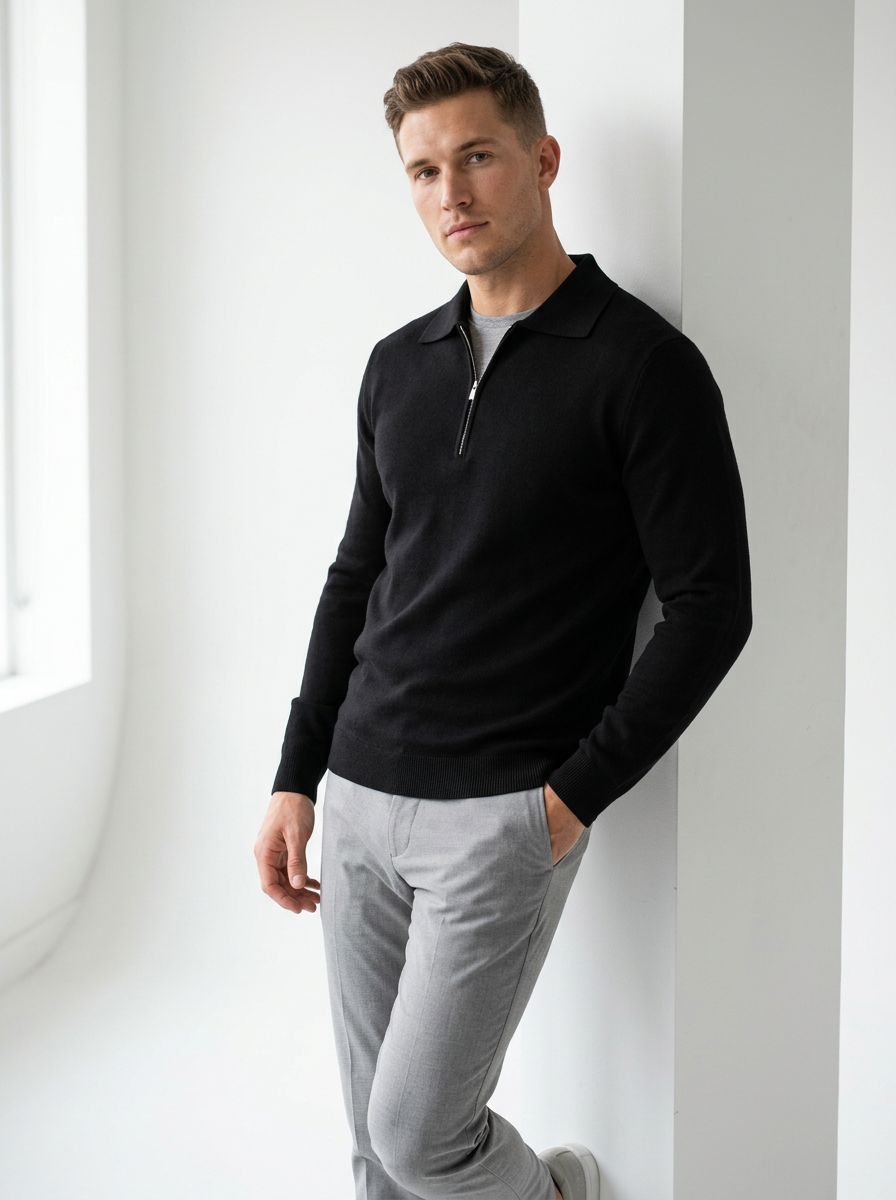 The Prestige Half-Zip Sweater